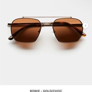 VEHLA Bowie Sunglasses - Gold and Chocolate